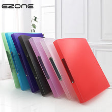 Load image into Gallery viewer, EZONE 1PC A4 PP Clip File Folder Transparent Candy Color Loose-leaf Binder Office Metting File Pocket School Office Supply