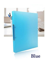 Load image into Gallery viewer, EZONE 1PC A4 PP Clip File Folder Transparent Candy Color Loose-leaf Binder Office Metting File Pocket School Office Supply