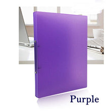 Load image into Gallery viewer, EZONE 1PC A4 PP Clip File Folder Transparent Candy Color Loose-leaf Binder Office Metting File Pocket School Office Supply