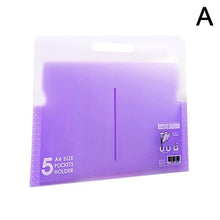 Load image into Gallery viewer, Portable Organ Bag Document Bag File Folder Expanding Wallet 5 Grid  A4 Organizer Paper Holder Office School Supplies Gift