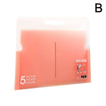 Load image into Gallery viewer, Portable Organ Bag Document Bag File Folder Expanding Wallet 5 Grid  A4 Organizer Paper Holder Office School Supplies Gift