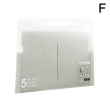 Load image into Gallery viewer, Portable Organ Bag Document Bag File Folder Expanding Wallet 5 Grid  A4 Organizer Paper Holder Office School Supplies Gift