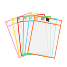 Load image into Gallery viewer, 1PC Reusable Dry Erasable Pockets Transparent Write And Wipe Drawing Board Dry Brush Bag File Pocket For Teaching Kids Pastels