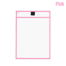 Load image into Gallery viewer, 1PC Reusable Dry Erasable Pockets Transparent Write And Wipe Drawing Board Dry Brush Bag File Pocket For Teaching Kids Pastels