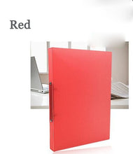 Load image into Gallery viewer, EZONE 1PC A4 PP Clip File Folder Transparent Candy Color Loose-leaf Binder Office Metting File Pocket School Office Supply