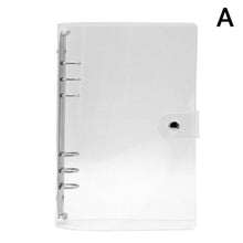 Load image into Gallery viewer, 1Pc Transparent Color Plastic Clip File FolderA4/A5/A6/A7 Notebook Loose Leaf Ring Binder Planner Agenda School Office Supplies