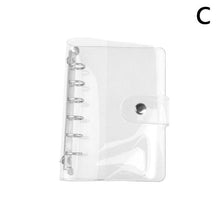 Load image into Gallery viewer, 1Pc Transparent Color Plastic Clip File FolderA4/A5/A6/A7 Notebook Loose Leaf Ring Binder Planner Agenda School Office Supplies
