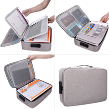 Load image into Gallery viewer, Document Ticket Bag Large Capacity Certificates Files Organizer For Home Travel Use to store Important Items