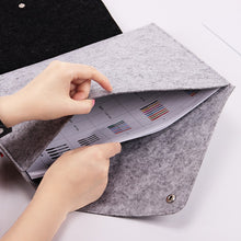 Load image into Gallery viewer, 1PC Simple Solid A4 Big Capacity Document Bag Business Briefcase File Folders Chemical Felt Filing Products Student Gifts