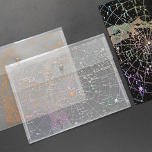 Load image into Gallery viewer, A4 Fantasy Star storage Bag Bronze Laser transparent pocket PP file bag Originality Folder school stationery support kawaii