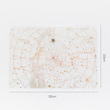 Load image into Gallery viewer, A4 Fantasy Star storage Bag Bronze Laser transparent pocket PP file bag Originality Folder school stationery support kawaii