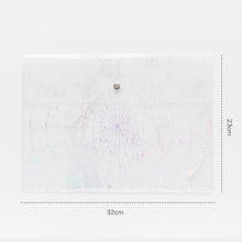 Load image into Gallery viewer, A4 Fantasy Star storage Bag Bronze Laser transparent pocket PP file bag Originality Folder school stationery support kawaii