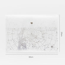 Load image into Gallery viewer, A4 Fantasy Star storage Bag Bronze Laser transparent pocket PP file bag Originality Folder school stationery support kawaii