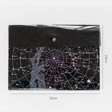 Load image into Gallery viewer, A4 Fantasy Star storage Bag Bronze Laser transparent pocket PP file bag Originality Folder school stationery support kawaii