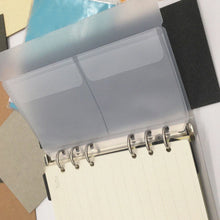 Load image into Gallery viewer, 1Pc A5 Zip Lock PVC Loose-Leaf Storage Pouches Bag Document Postcard Template Organizer Clear Resealable Concise Collection